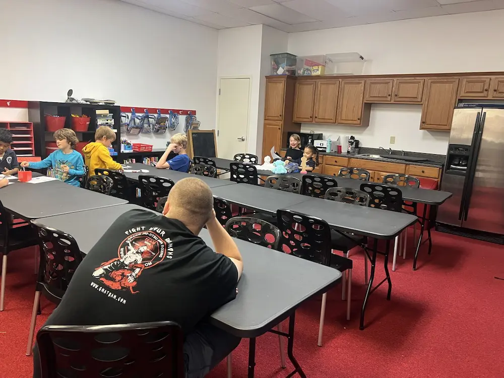 Kids in the after school program at Global Martial Arts USA