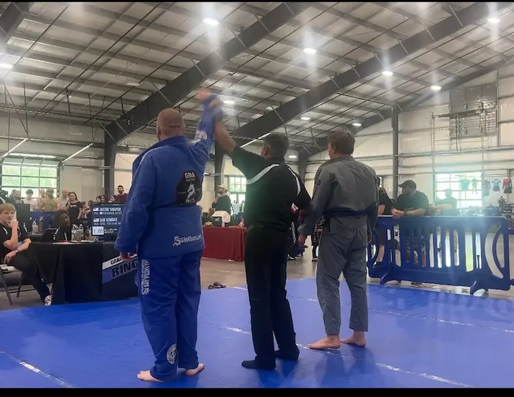 GMA Jiu Jitsu student winning at a Brazilian Jiu Jitsu competition