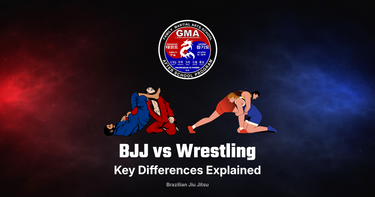 BJJ vs wrestling grappling comparison at Global Martial Arts USA in Gallatin, TN