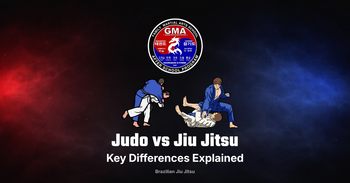 Judo vs jiu jitsu comparison — grappling martial arts