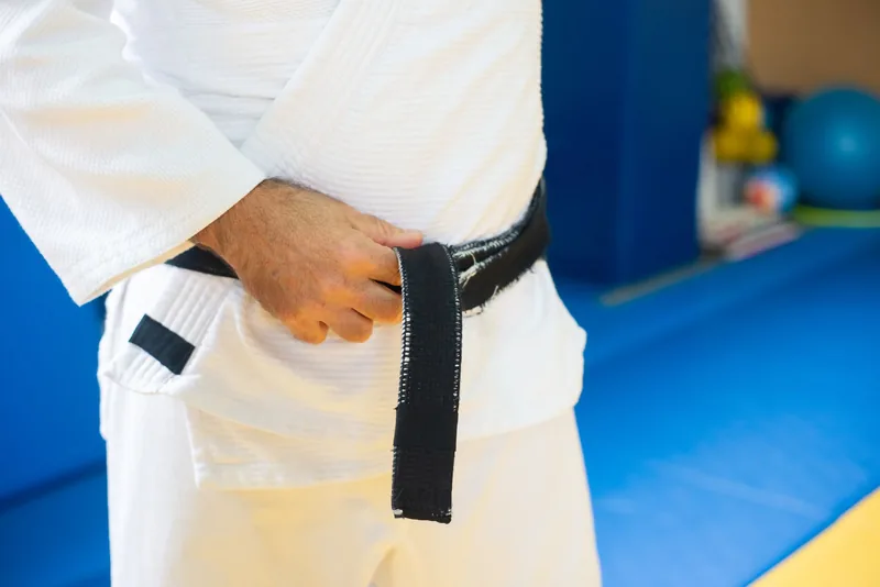 Martial arts black belt marking the top of the HapKiDo belt ranking system