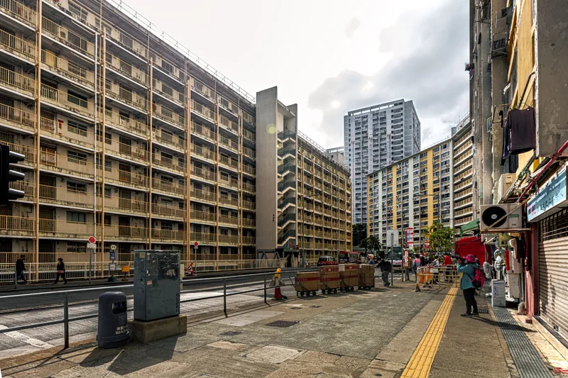 Hong Kong street where Grandmaster Ip Man taught Wing Chun kung fu after 1949